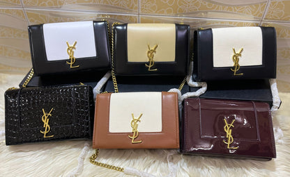 Saint Laurent Kate Small YSL Crossbody Bag  (Maroon)