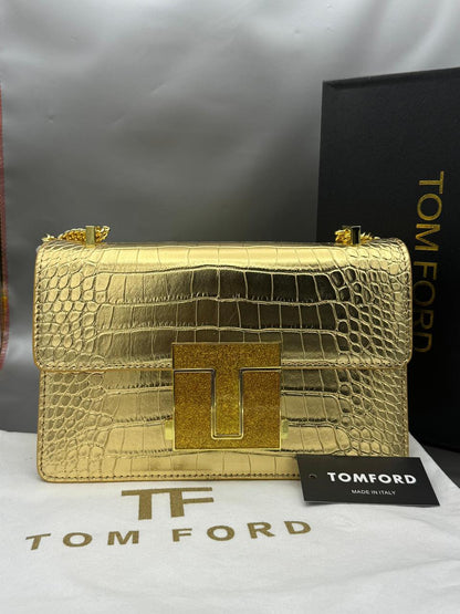 Tom Ford Women Bag - Luxury & Style with Complete Box (Gold)