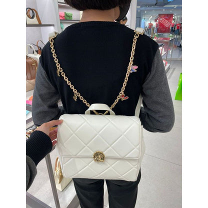 Charles & Keith x Disney Zootopia Collection - Diamond-Patterned Backpack (White)