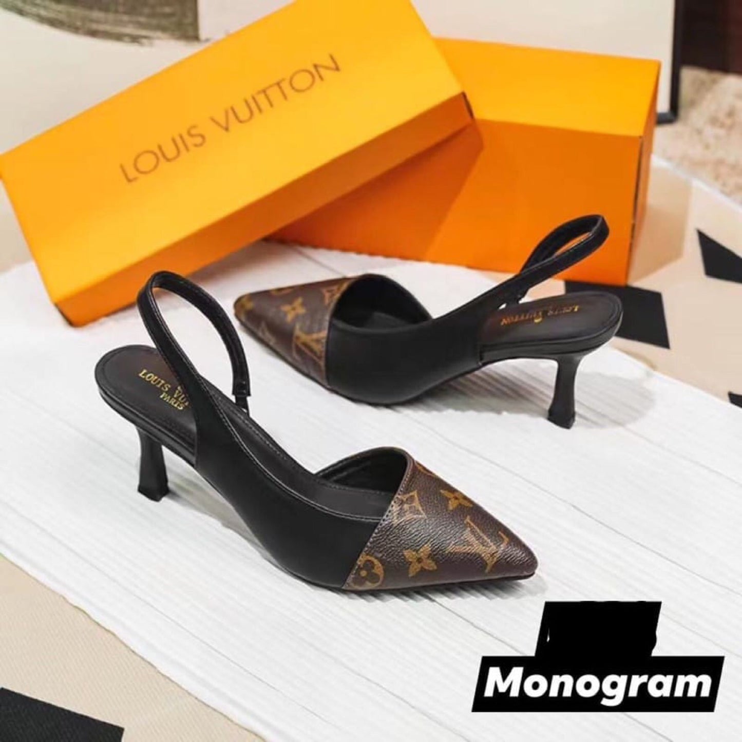 Louis Vuitton LV Charlie Sling Back Heel – Premium Women’s Footwear (Brown )
