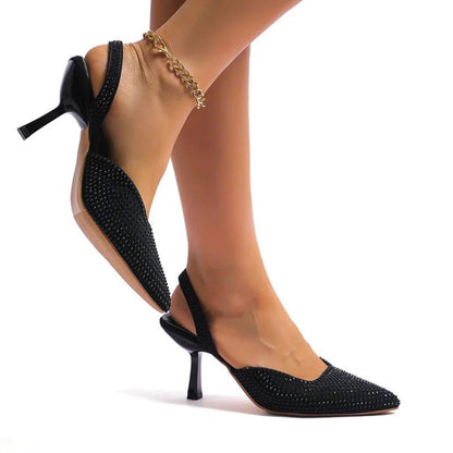 Zara Stone Heel for Women – Restocked in Stunning Colors with Brand Box (Black)