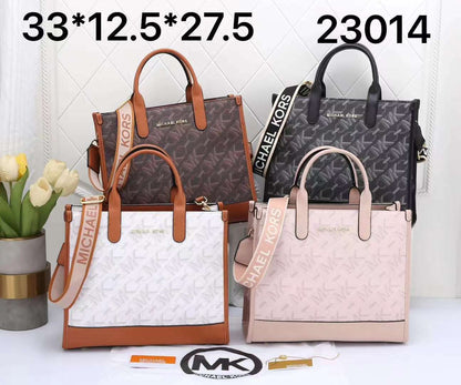 Michael Kors Women Handbag – Master Quality with Complete Branded Accessories (Brown+White)