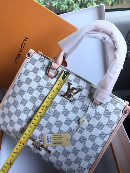 Louis Vuitton Tote Bag with Pouch – Premium Women Bag (Brown-1)