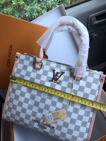 Louis Vuitton Tote Bag with Pouch – Premium Women Bag (Brown-1)