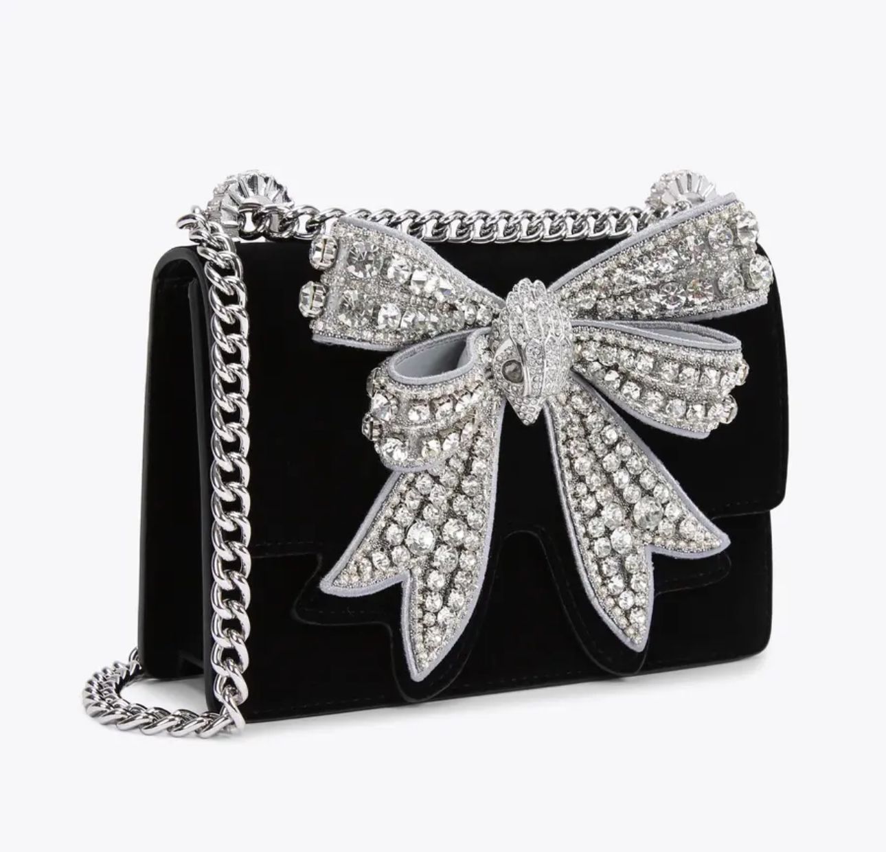 Kurt Geiger Shoreditch Women Bow Bag – Special Edition (Black/Silver)