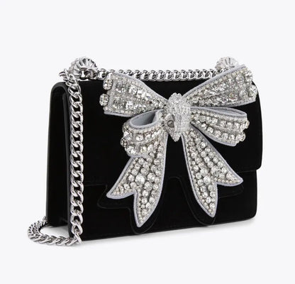 Kurt Geiger Shoreditch Women Bow Bag – Special Edition (Black/Silver)