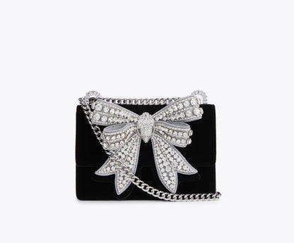 Kurt Geiger Shoreditch Women Bow Bag – Special Edition (Black/Silver)
