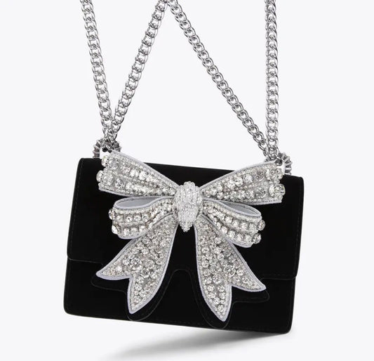 Kurt Geiger Shoreditch Women Bow Bag – Special Edition (Black/Silver)