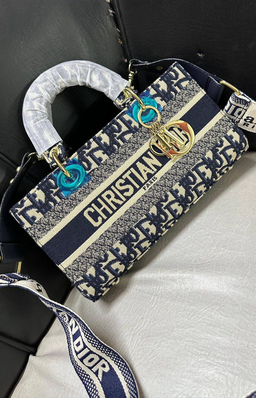 Christian Dior Embroidered Purse – Premium Women Bag (Blue)