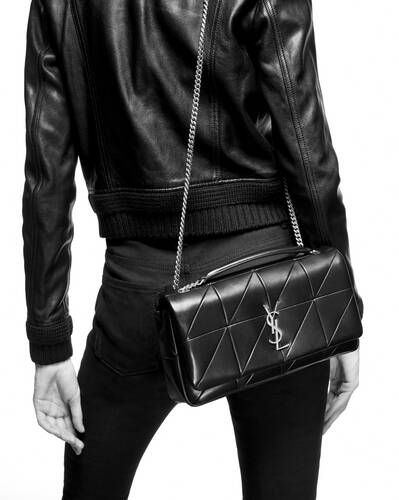SAINT LAURENT JAMIE 4.3 MINI IN LAMBSKIN (black/silver)