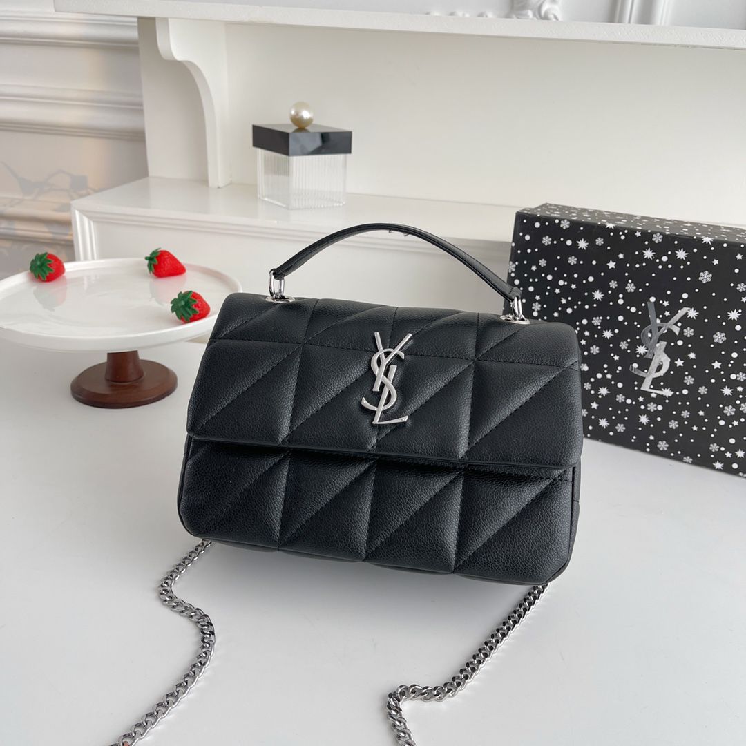 SAINT LAURENT JAMIE 4.3 MINI IN LAMBSKIN (black/silver)