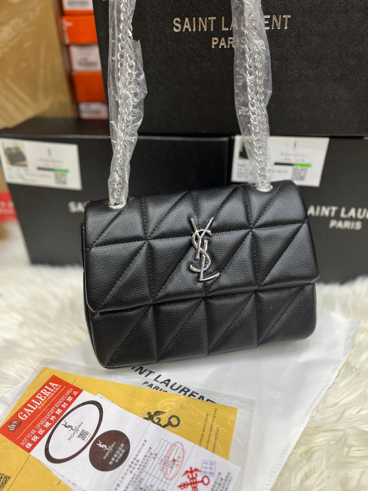 SAINT LAURENT JAMIE 4.3 MINI IN LAMBSKIN (black/silver)