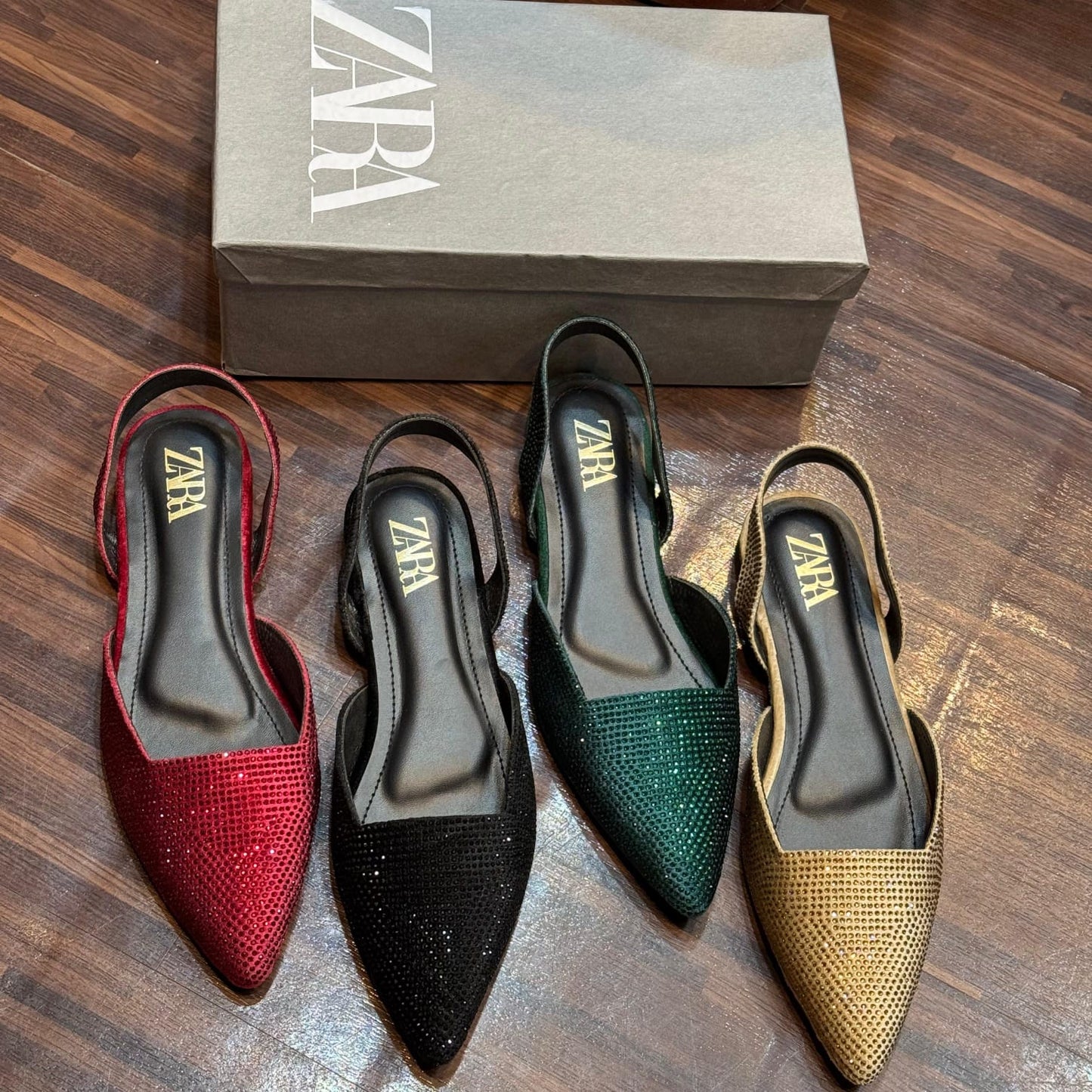 Zara Stone Flat (Green)