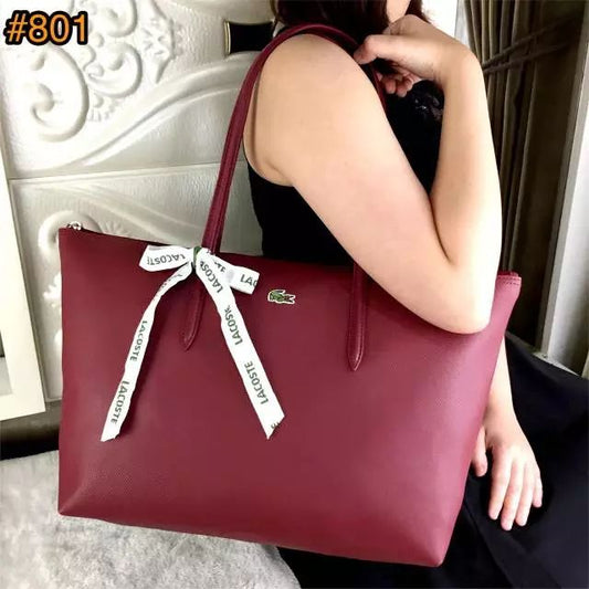 LACOSTE Tote Bag – Premium Women Bag (Red)