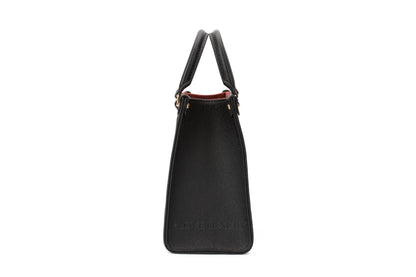 L-O-U-I-S V-U-I-T-T-O-N OnTheGo Handbag with Pouch – 2PC Luxe Women Bag Set (Black-1)