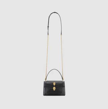 B-V-L-G-A-R-I Serpenti Forever Charm – Iconic Luxe Women Bag (Black)