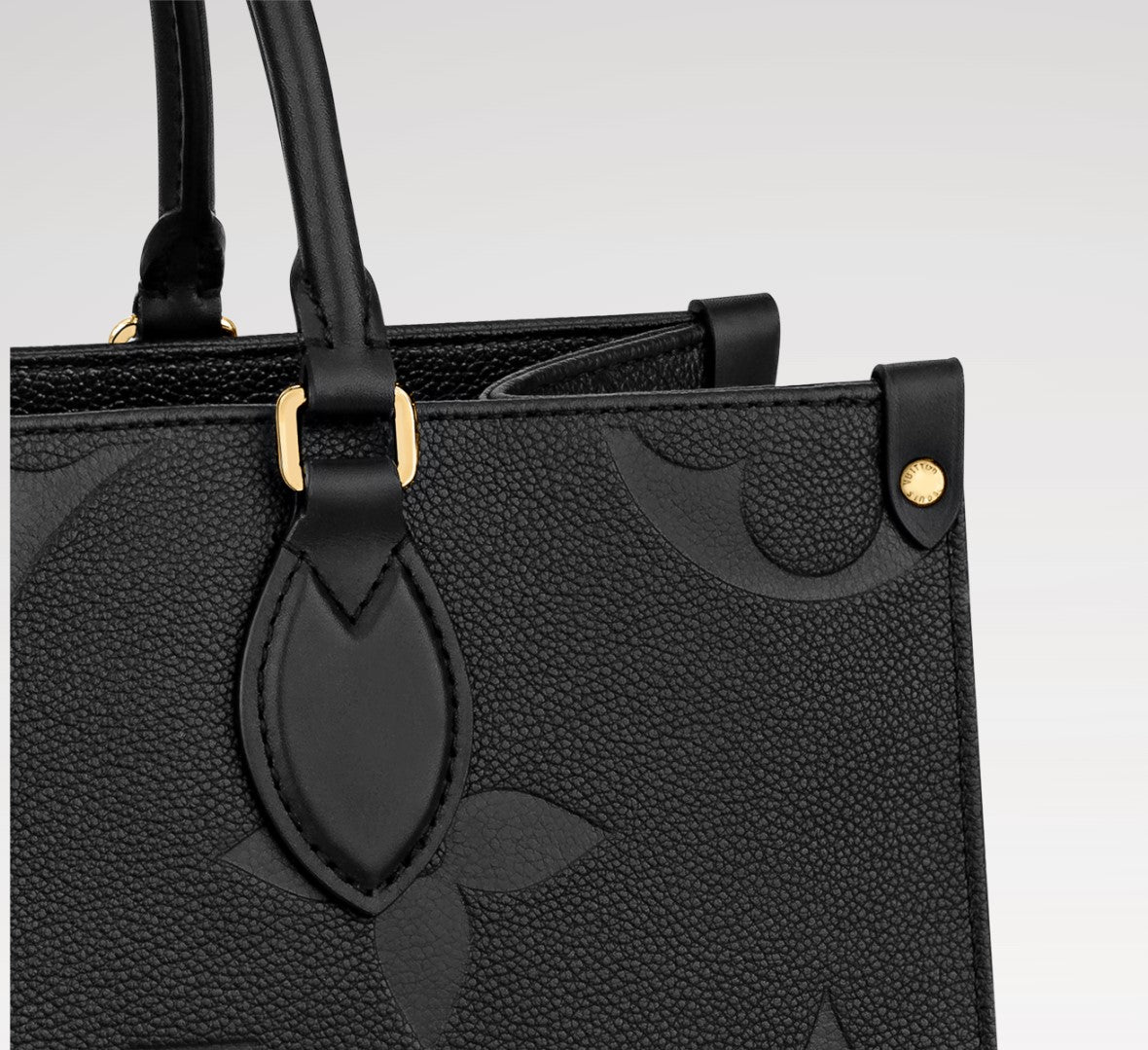 L-O-U-I-S V-U-I-T-T-O-N OnTheGo Handbag with Pouch – 2PC Luxe Women Bag Set (Black-2)