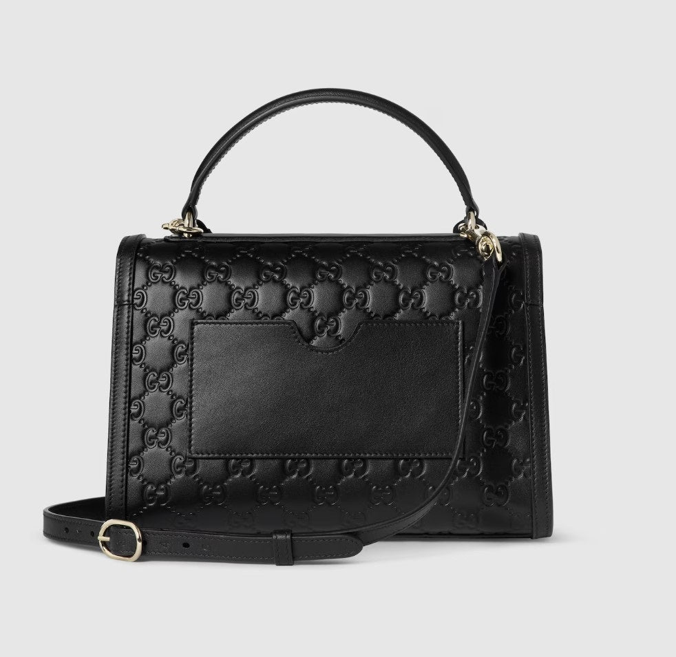 G-U-C-C-I Padlock Top Handle Bag – Premium Quality Crossbody Women Bag (Black)