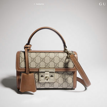 G-U-C-C-I Padlock Top Handle Bag – Premium Quality Crossbody Women Bag (Brown-1)