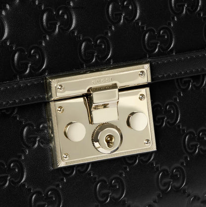 G-U-C-C-I Padlock Top Handle Bag – Premium Quality Crossbody Women Bag (Black)