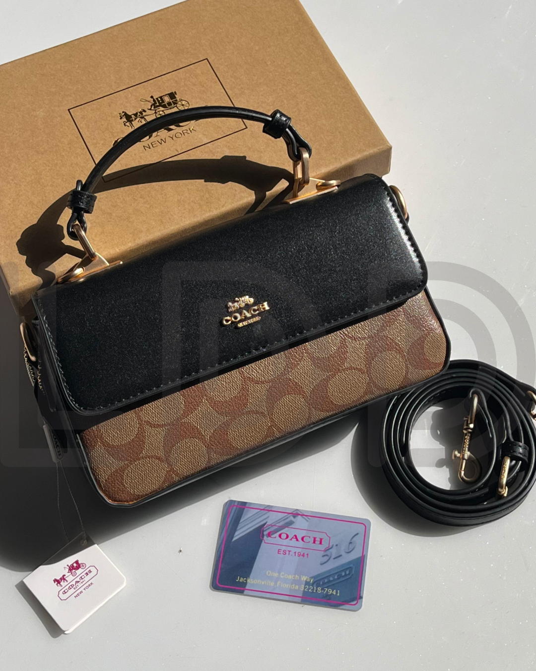 C-O-A-C-H Mini Josie Top Handle – Chic Luxe Women Bag (Black-2)