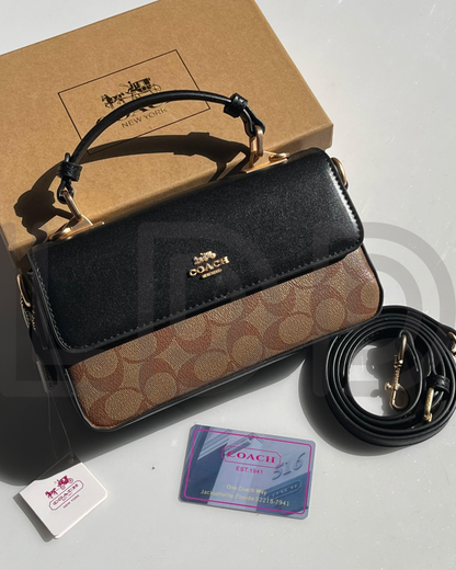 C-O-A-C-H Mini Josie Top Handle – Chic Luxe Women Bag (Black-2)
