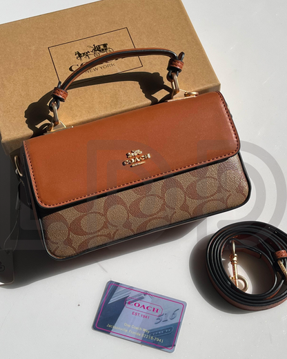 C-O-A-C-H Mini Josie Top Handle – Chic Luxe Women Bag (Brown)