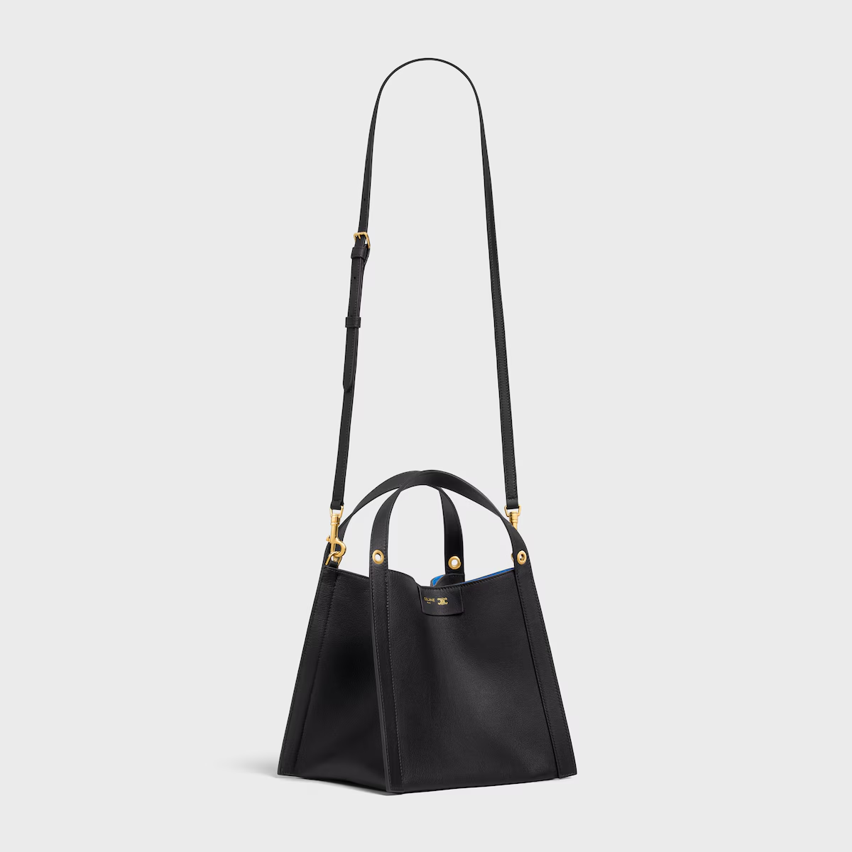 C-E-L-I-N-E Small Cube Bag in Triomphe Canvas – Everyday Luxe Women Bag (Black)