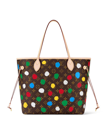 Louis Vuitton x Yayoi Kusama Neverfull MM Tote Bag (Brown / Beige Multi Colours)