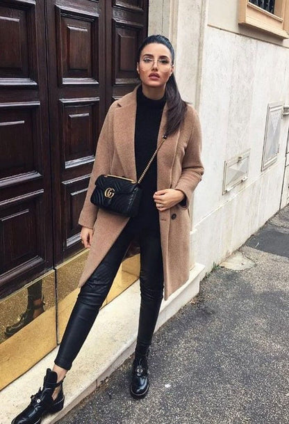 Luxury Women Bag - Gucci Marmont-Inspired Handbag (Black)