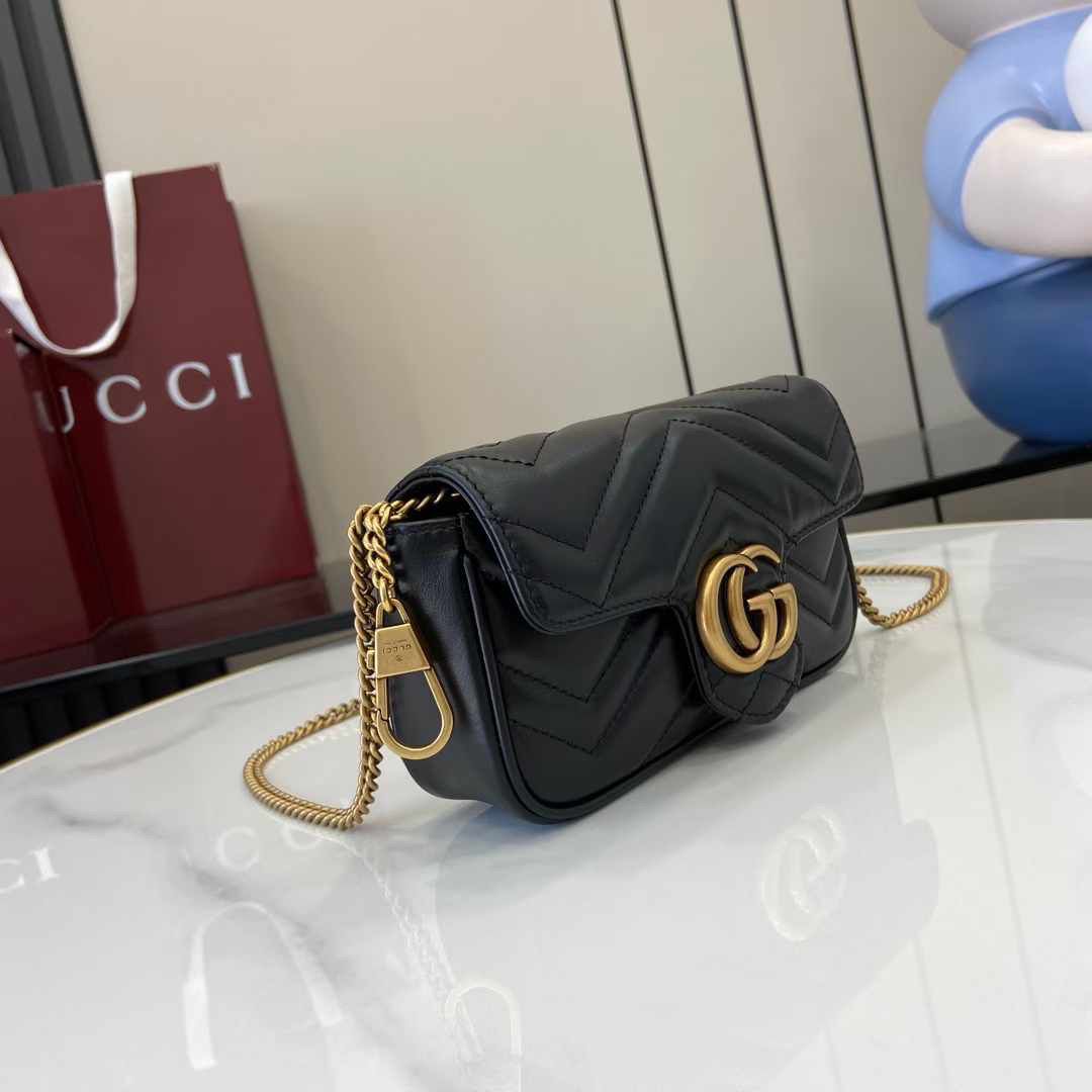 Premium GUCCI Marmont Women Bag Red Packaging (Black)