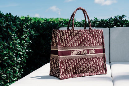 Christian Dior Book Tote - Master Quality Women Bag with Branded Details (Red-Design-2)