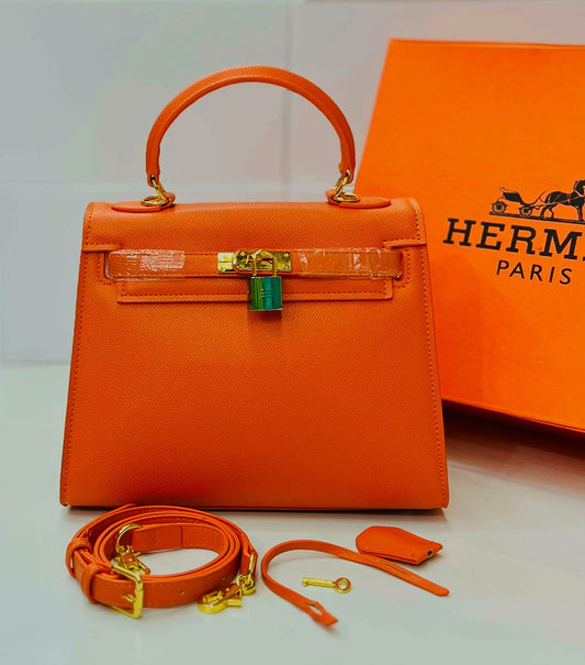 HERMÈS Medium Size Women Bag – Premium Quality (Orange)
