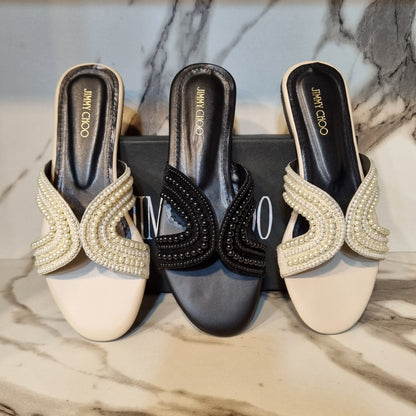 New Arrival – Jimmy Choo Flats | Women Footwear (Cream/Beige)