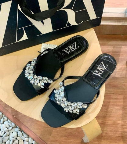 New Arrival – Zara-Inspired Slippers with Brand Box (Black)