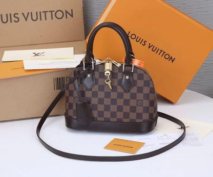 Louis Vuitton-Inspired Alma Mini Women’s Bag – Mini (Brown Checkbox)
