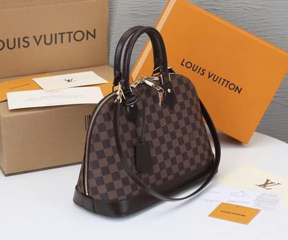 Louis Vuitton-Inspired Alma Mini Women’s Bag – Medium (Brown Checkbox)