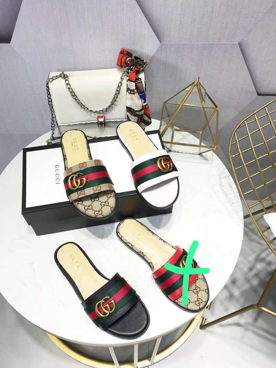 Gucci-Inspired High-Quality Slippers with Branded Box (Brown)