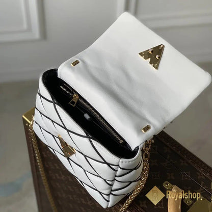Louis Vuitton-Inspired GO-14 MM Women’s Bag – Premium Quality (White)
