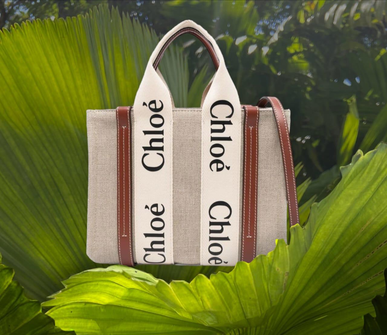 C-H-L-O-È Woody Mini Tote Women Bag in Linen – Compact Luxury