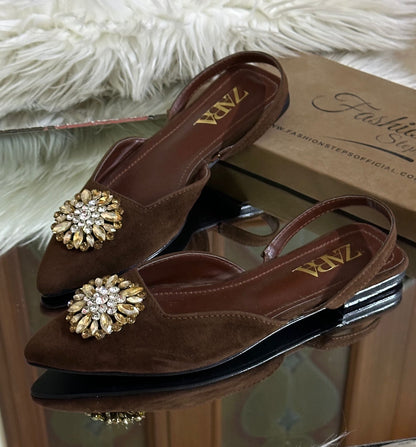 ZARA Women Flat – Elegant & Comfortable (Brown)