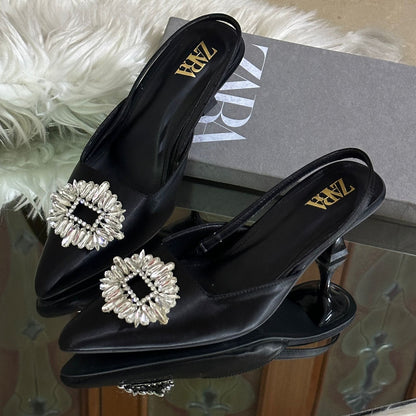 ZARA Women Kitty Heel – Elegant & Stylish (Black)