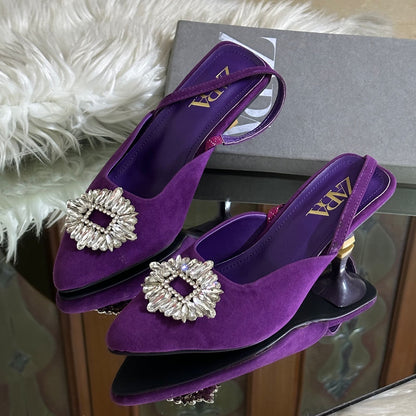 ZARA Women Kitty Heel – Elegant & Stylish (Purple)