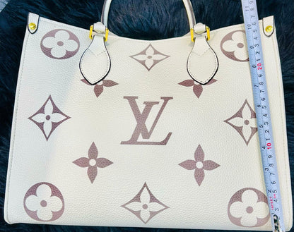Louis Vuitton On The Go – AAA Quality, Official Model (Brown/Beige)