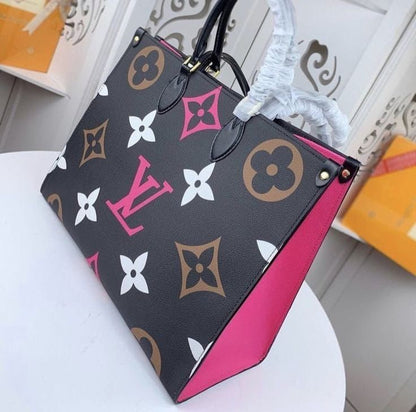 Louis Vuitton Women Tote Bag – Elegant & Spacious (Pink/Brown)