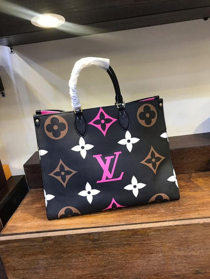 Louis Vuitton Women Tote Bag – Elegant & Spacious (Pink/Brown)