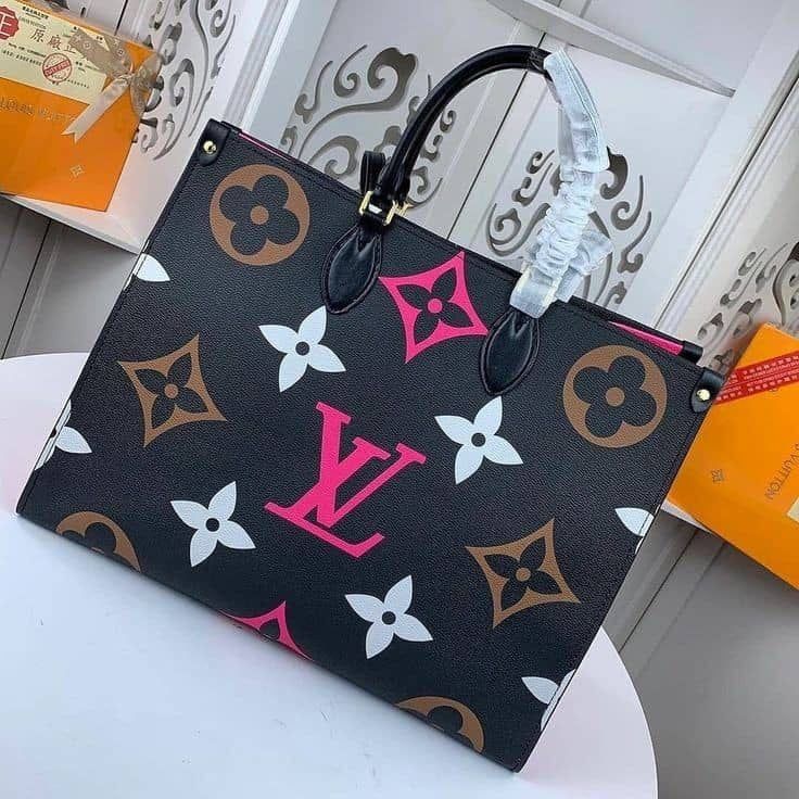 Louis Vuitton Women Tote Bag – Elegant & Spacious (Pink/Brown)