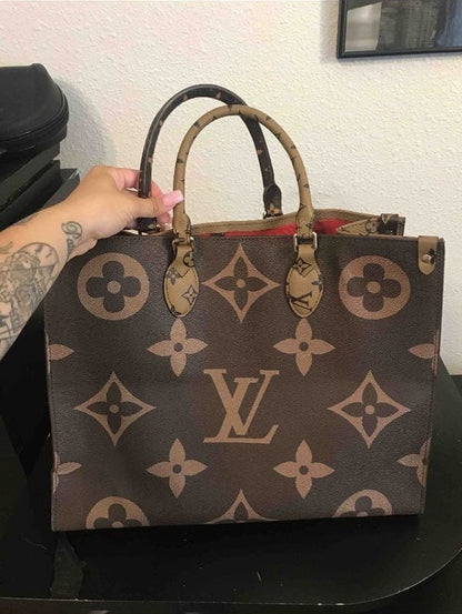 Louis Vuitton Women Tote Bag – Elegant & Spacious (Brown-Origional)