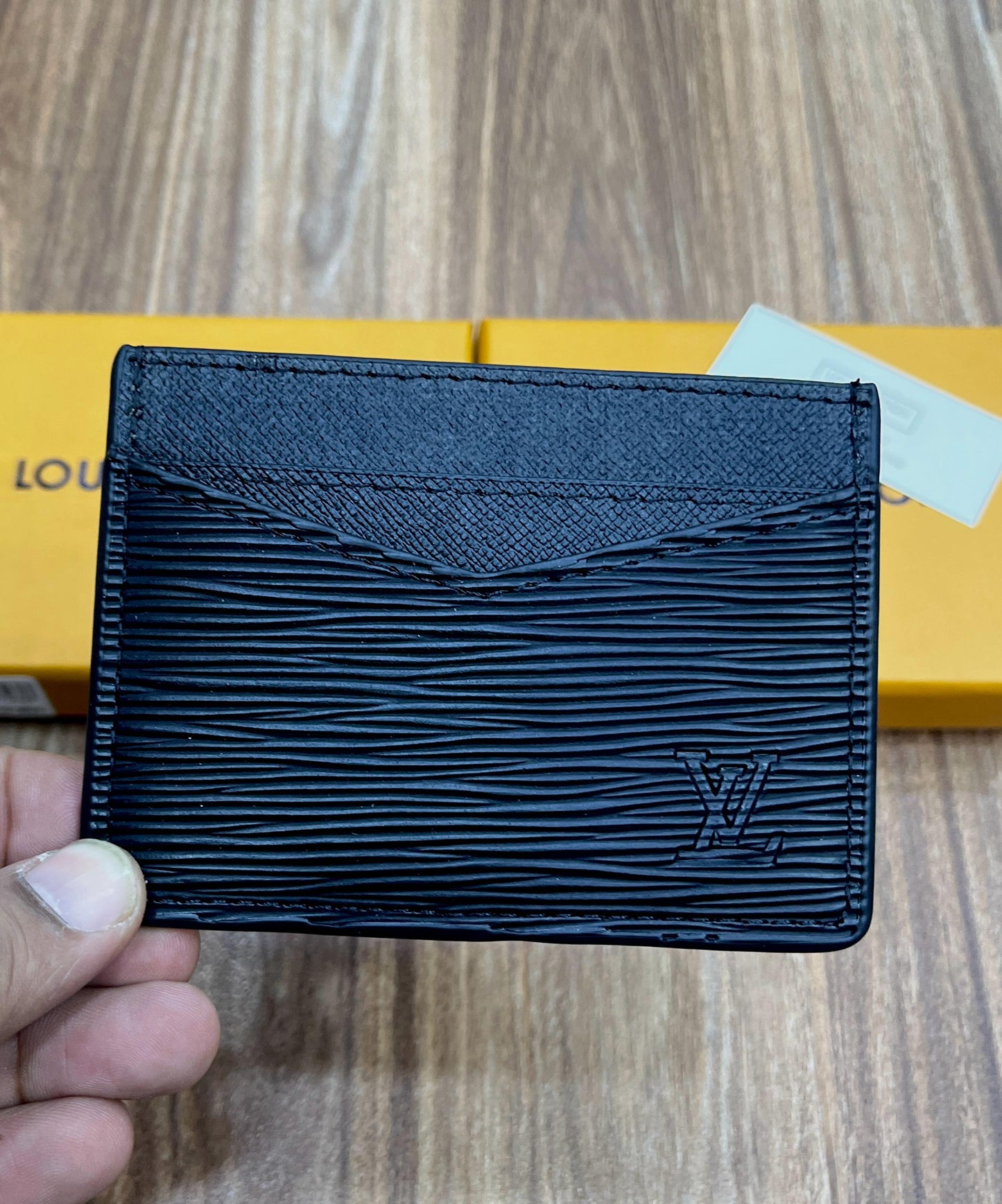 LOUIS VUITTON — Classic Monogram Card Holder (With Brand Box) (Black)