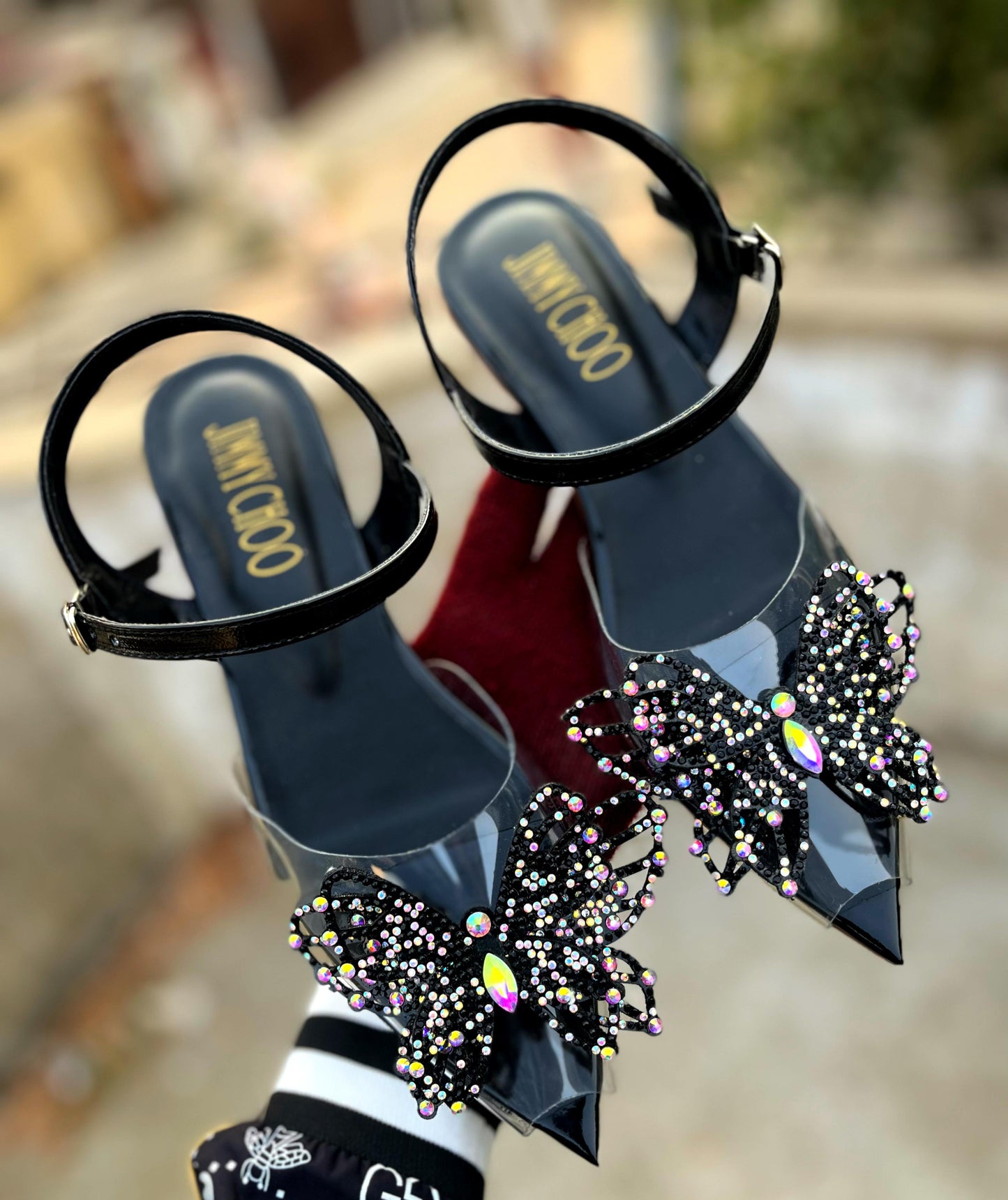 JIMMY CHOO — Women's Slippers (With Brand Box) (Black)